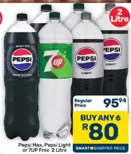 Pick n Pay Pepsi Max, Pepsi Light or 7UP Free 2 Litre offer
