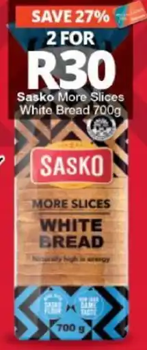 Checkers Sasko More Slices White Bread offer