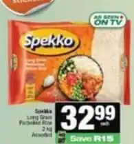 Spar Spekko - long grain parboiled rice offer