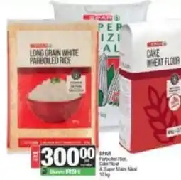 Spar Spar - long grain white parboiled rice, cake wheat flour & super maize meal offer