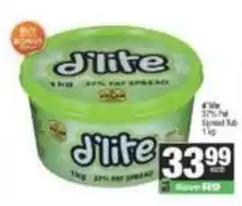 Spar D'lite - 37% fat spread offer