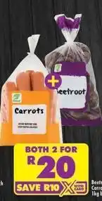Shoprite Carrots and beetroot offer