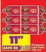 Shoprite French polony offer
