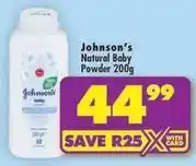 Shoprite Johnson's - natural baby powder 200g offer