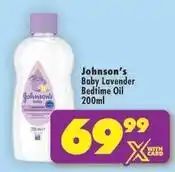 Shoprite Johnson's - baby lavender bedtime oil offer
