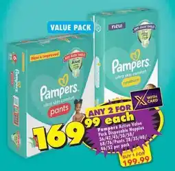 Shoprite Pampers - active value pack disposable nappies offer