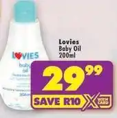 Shoprite Lovies - baby oil offer