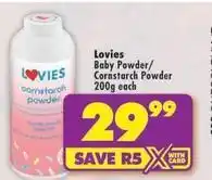 Shoprite Lovies - baby powder/cornstarch powder offer