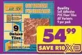 Shoprite Deluxe - self adhesive pvc floor tiles offer