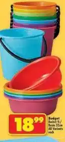Shoprite Budget bucket 9l / basin 32cm offer