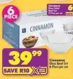 Shoprite Cinnamon glass salad bowl set offer