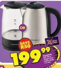 Shoprite 360° glass/stainless steel cordless kettle offer