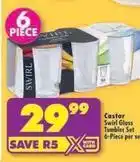 Shoprite Swirl glass tumbler set offer