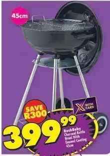 Shoprite Bushbaby charcoal kettle braai with enamel coating offer