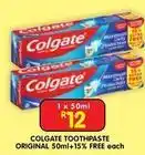 Shoprite Colgate - toothpaste original offer
