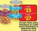 Shoprite Pride - mixed vegetables in curry sauce/vegetables in sweetened brine offer