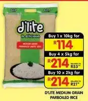 Shoprite D'lite - medium grain parboiled white rice offer