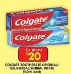 Shoprite Colgate - toothpaste original/ gel/ herbal/ herbal white offer