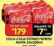 Shoprite Coca cola - coca-cola/stoney/sprite/fanta 24x300ml offer