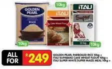 Shoprite Golden pearl - parboiled rice + cake wheat flour + super white super maize meal offer