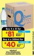 Shoprite Aquelle - still/sparkling/flavoured water offer