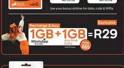Shoprite Switch - 1gb + 1gb whatsapp bundle anytime data offer