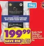 Shoprite Frozen - iqf chicken mixed portions with brine based mixture offer