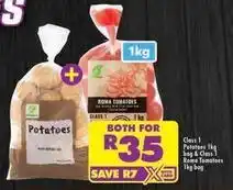 Shoprite Potatoes & roma tomatoes offer