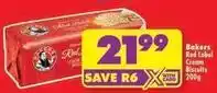 Shoprite Bakers - red label cream biscuits offer