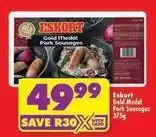 Shoprite Eskort - gold medal pork sausages offer