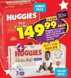 Shoprite Huggies - dry comfort gold skin soft pants offer