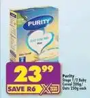 Shoprite Purity - baby cereal offer