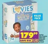Shoprite Lovies - ultra premium value pack disposable nappies offer