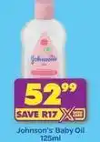 Shoprite Johnson's - baby oil offer