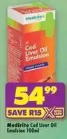 Shoprite Cod liver oil emulsion 100ml offer