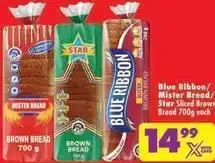 Shoprite Blue ribbon - sliced brown bread offer