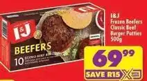 Shoprite I&j - frozen beefers classic beef burger patties offer
