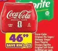 Shoprite Coca cola - original/no sugar/stoney ginger beer/fanta orange/sprite original soft drink offer