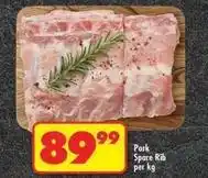 Shoprite Pork spare rib offer