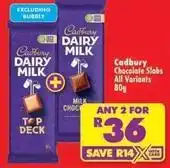 Shoprite Cadbury - chocolate slabs offer