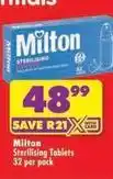 Shoprite Sterilising tablets offer