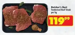 Shoprite Butcher's best - tenderised beef steak offer