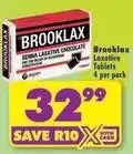 Shoprite Brooklax senna laxative chocolate tablets offer