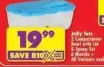 Shoprite 2 compartment bowl with lid & spoon set offer
