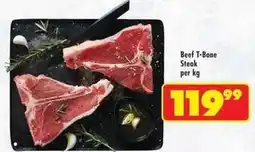 Shoprite Beef t-bone steak offer
