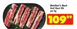 Shoprite Butcher's best - beef short rib per kg offer