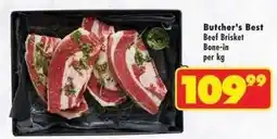Shoprite Butcher's best - beef brisket bone-in offer