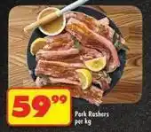Shoprite Pork rashers offer
