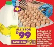 Shoprite Darling - full cream/medium fat milk, more slices white bread, extra large eggs offer