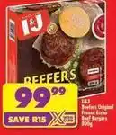 Shoprite I&j - beefers original frozen beef burgers offer
